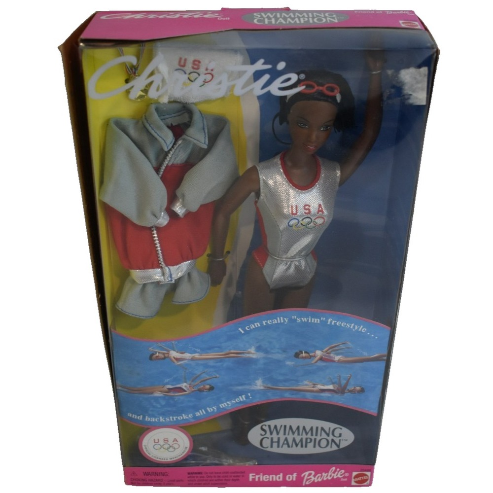 Barbie Swimming Champion Christie African American Doll Mattel 1999 #25488